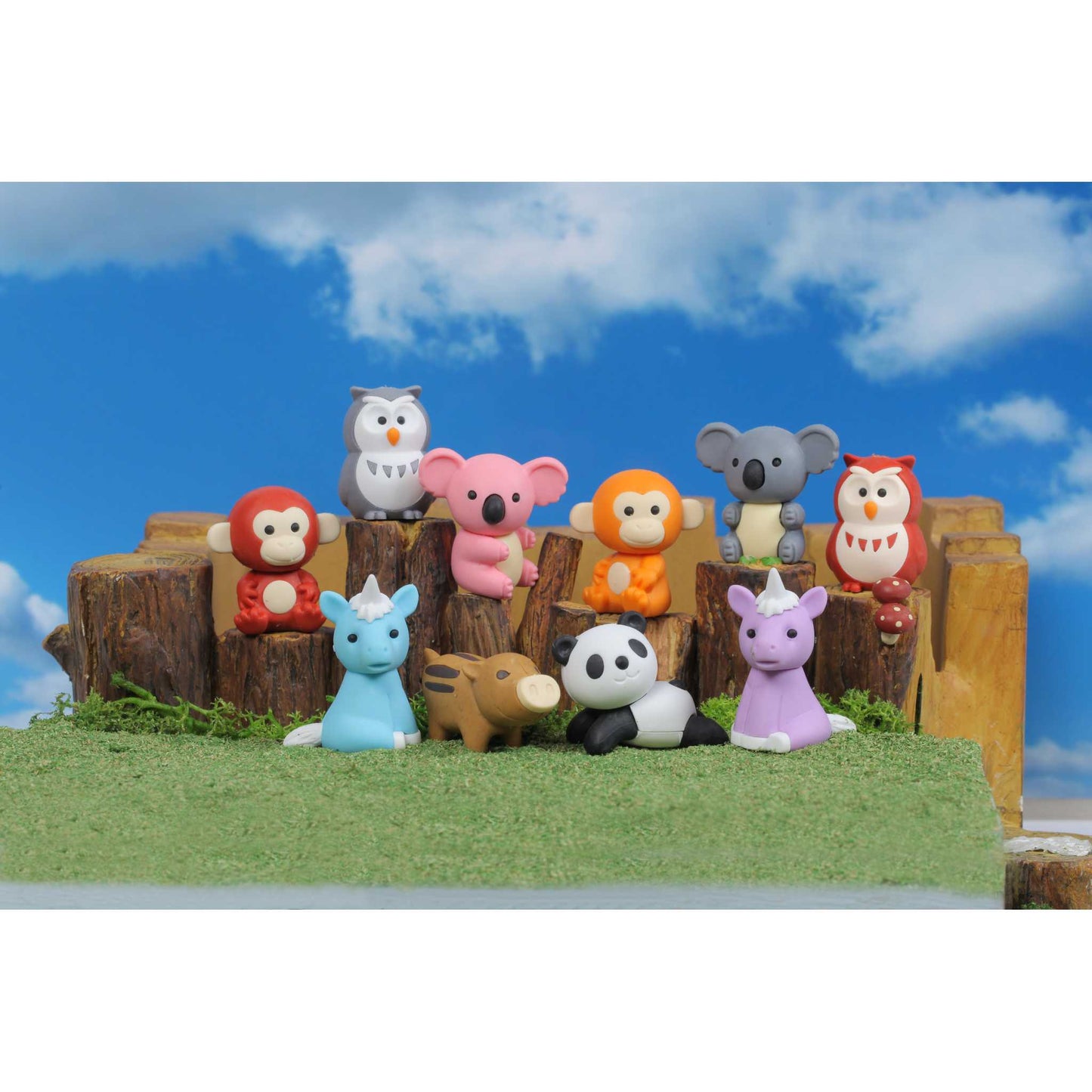 DOU003 - Waldtiere 60 Stück (Iwako)